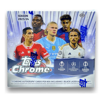 2023 - 24 Topps Chrome Soccer UEFA Club Competition Jumbo Hobby Trading Cards LV - The Ballers Bank