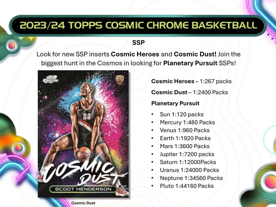 2023 - 24 Topps Cosmic Chrome Basketball Hobby Trading Cards LV - The Ballers Bank