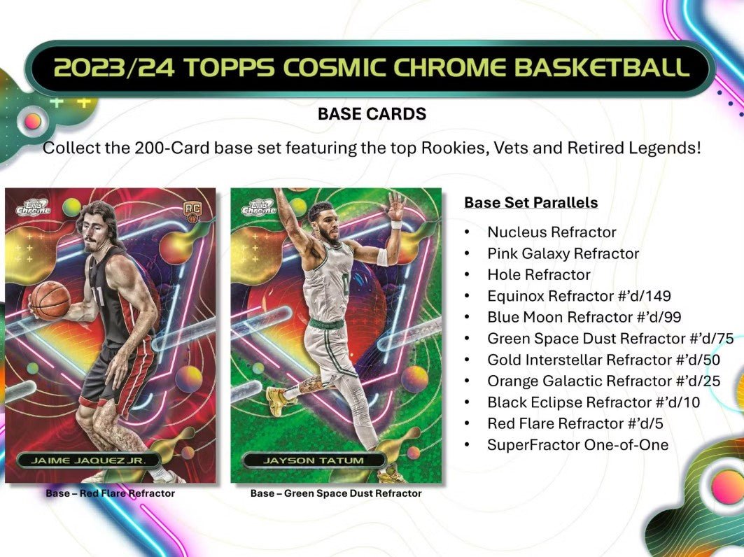 2023 - 24 Topps Cosmic Chrome Basketball Hobby Trading Cards LV - The Ballers Bank