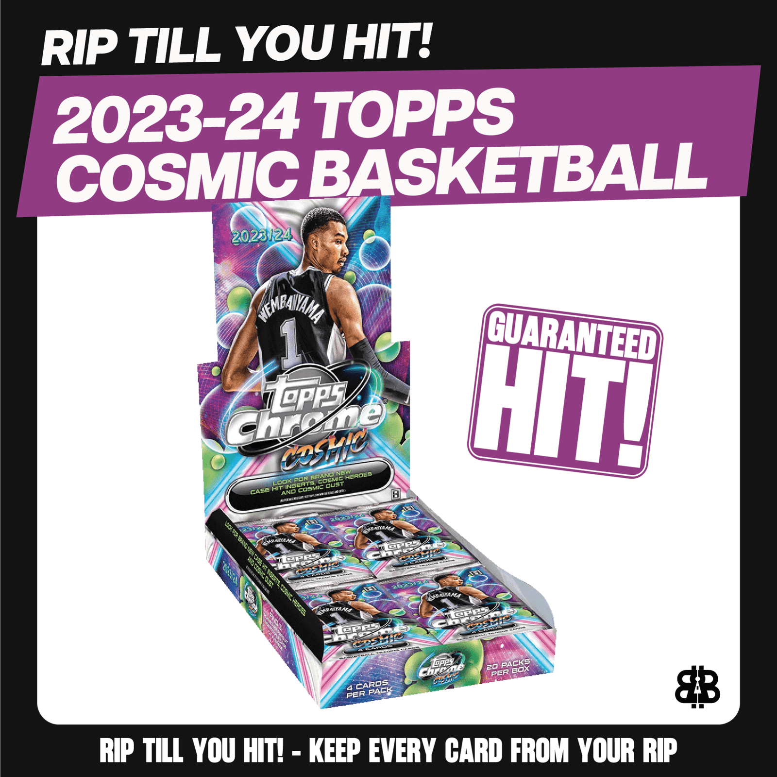 2023 - 24 Topps Cosmic Chrome Basketball — Rip Till You Hit || Wemby Auto /99+ SSP Hit Guaranteed* LV - The Ballers Bank