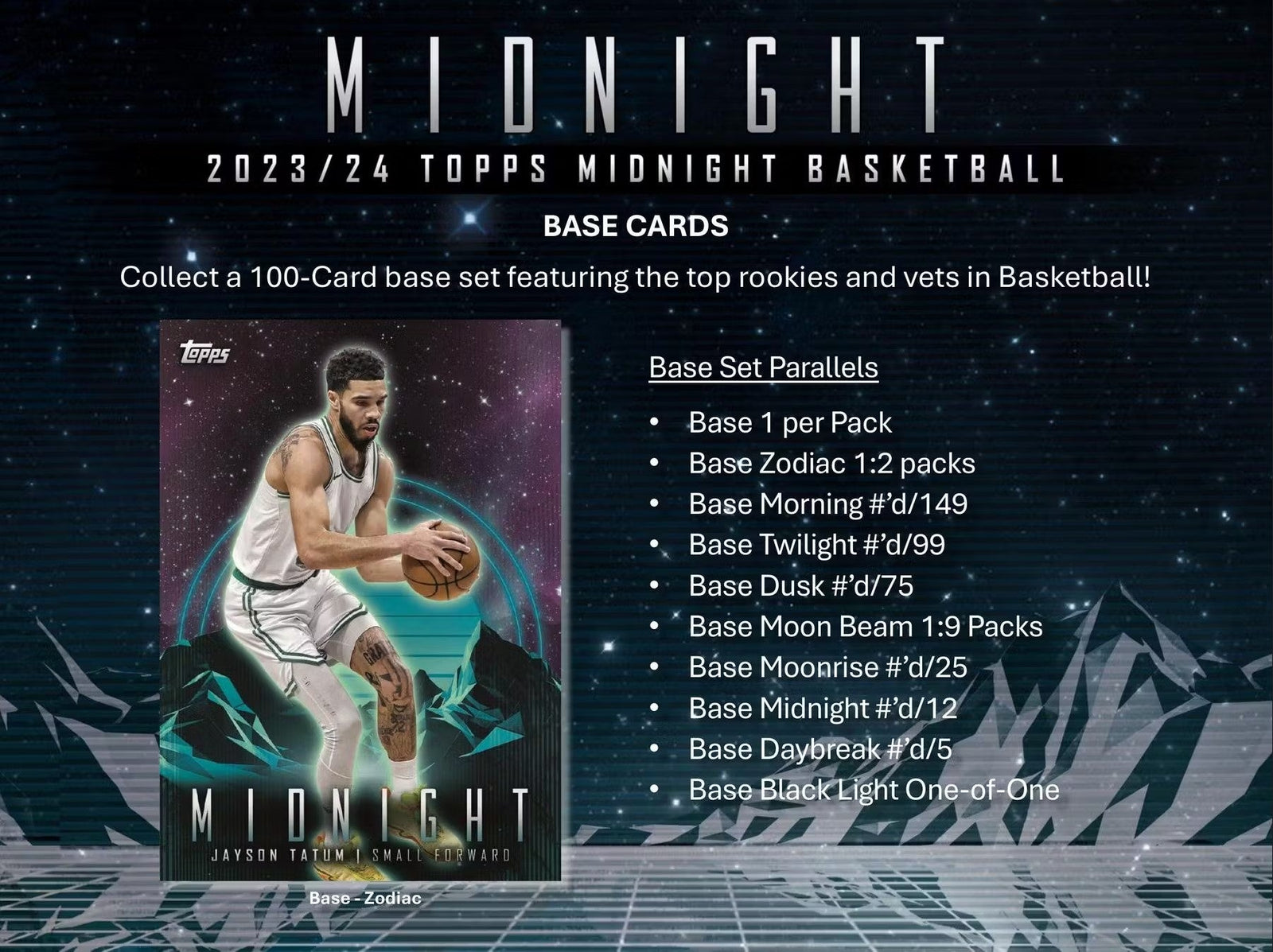 2023 - 24 Topps Midnight Basketball Hobby Trading Cards LV - The Ballers Bank