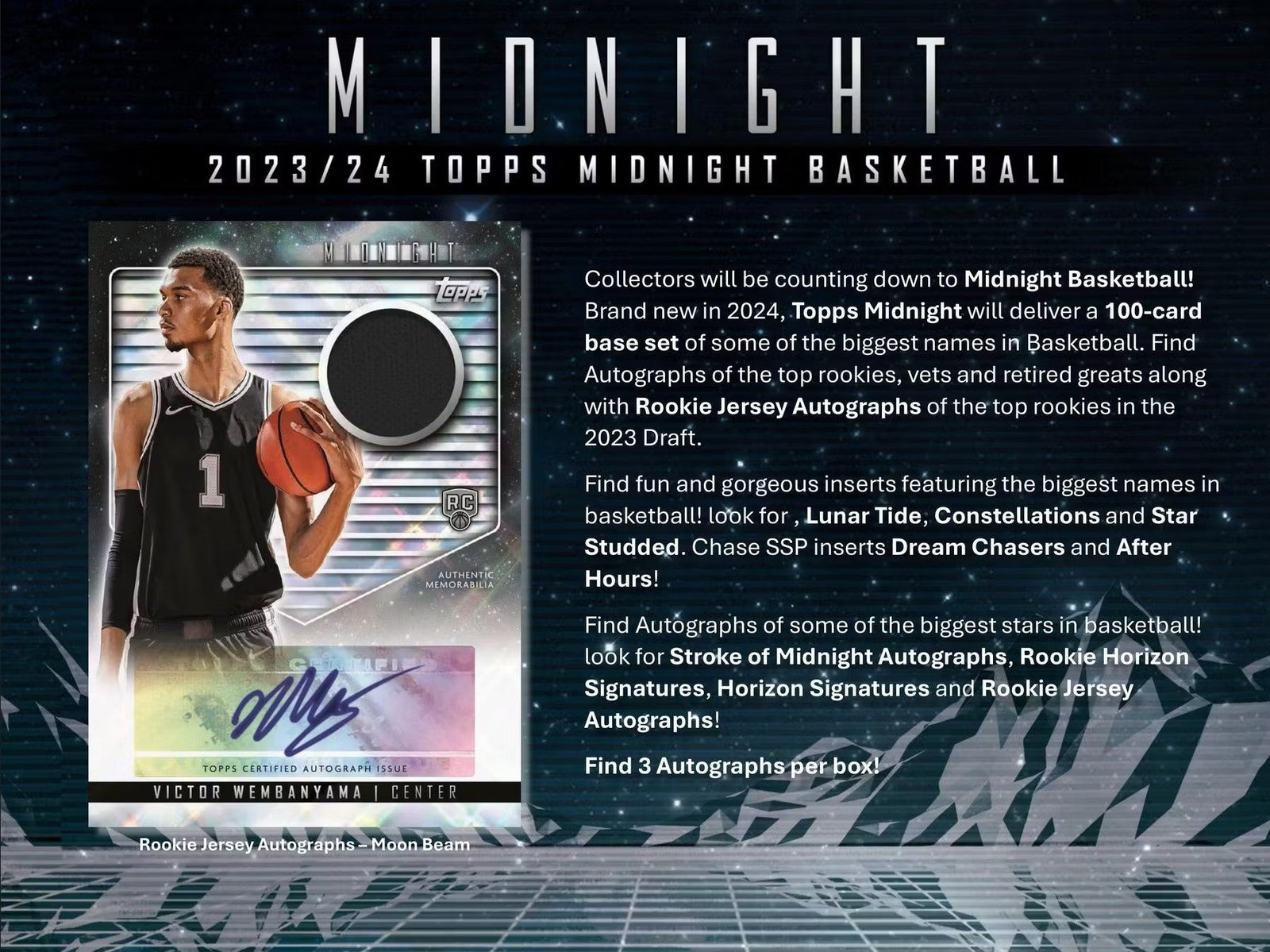 2023 - 24 Topps Midnight Basketball Hobby Trading Cards LV - The Ballers Bank