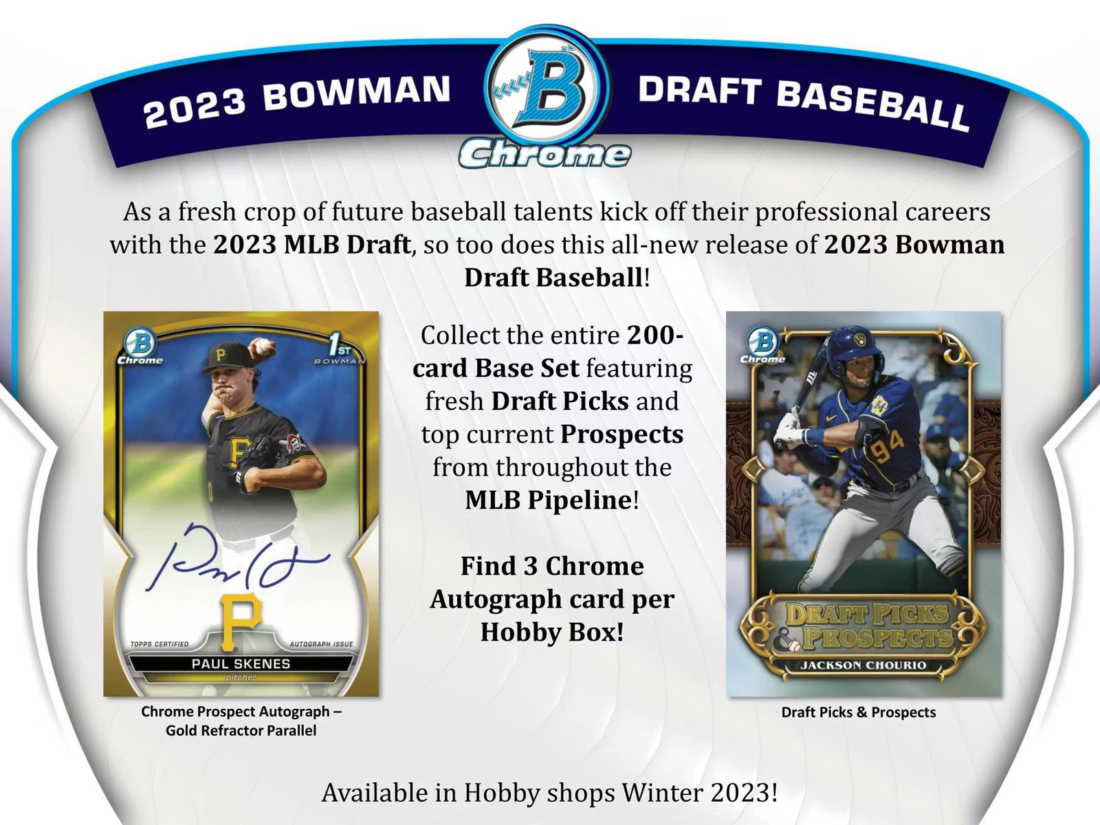 2023 Topps Bowman Draft Baseball Jumbo Trading Cards