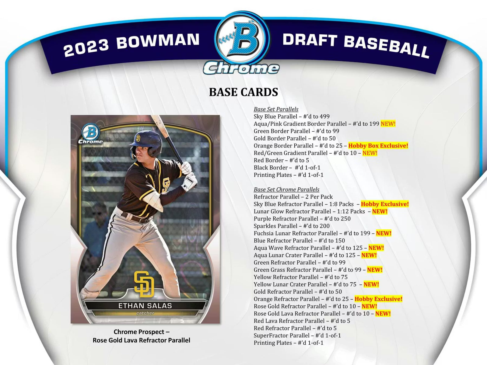 2023 Topps Bowman Draft Baseball Jumbo Trading Cards