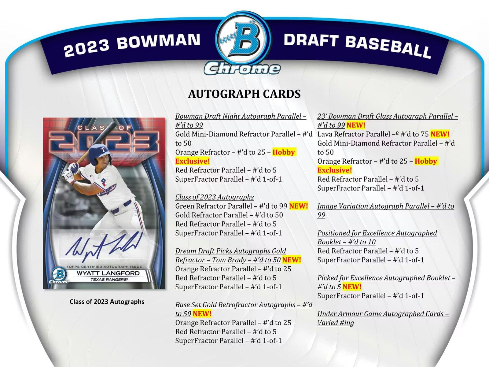 2023 Topps Bowman Draft Baseball Jumbo Trading Cards