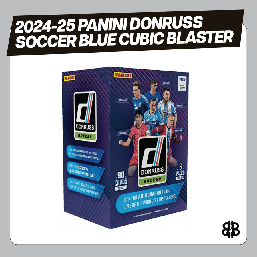 2024 - 25 Panini Donruss Soccer Blue Cubic Blaster Trading Cards LV - The Ballers Bank