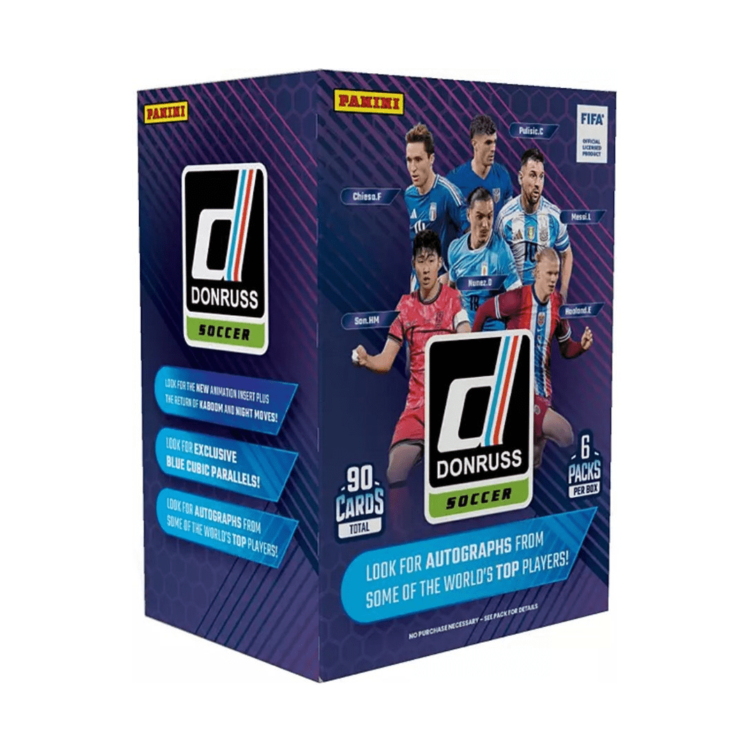 2024 - 25 Panini Donruss Soccer Blue Cubic Blaster Trading Cards LV - The Ballers Bank