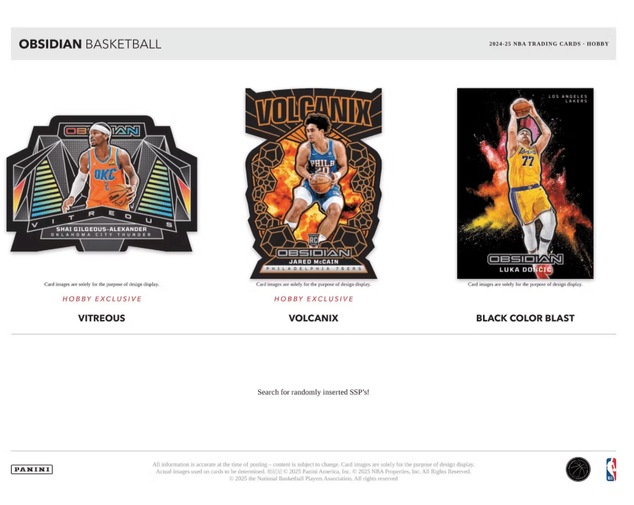 2024 - 25 Panini Obsidian Basketball Hobby Trading Cards - The Ballers Bank