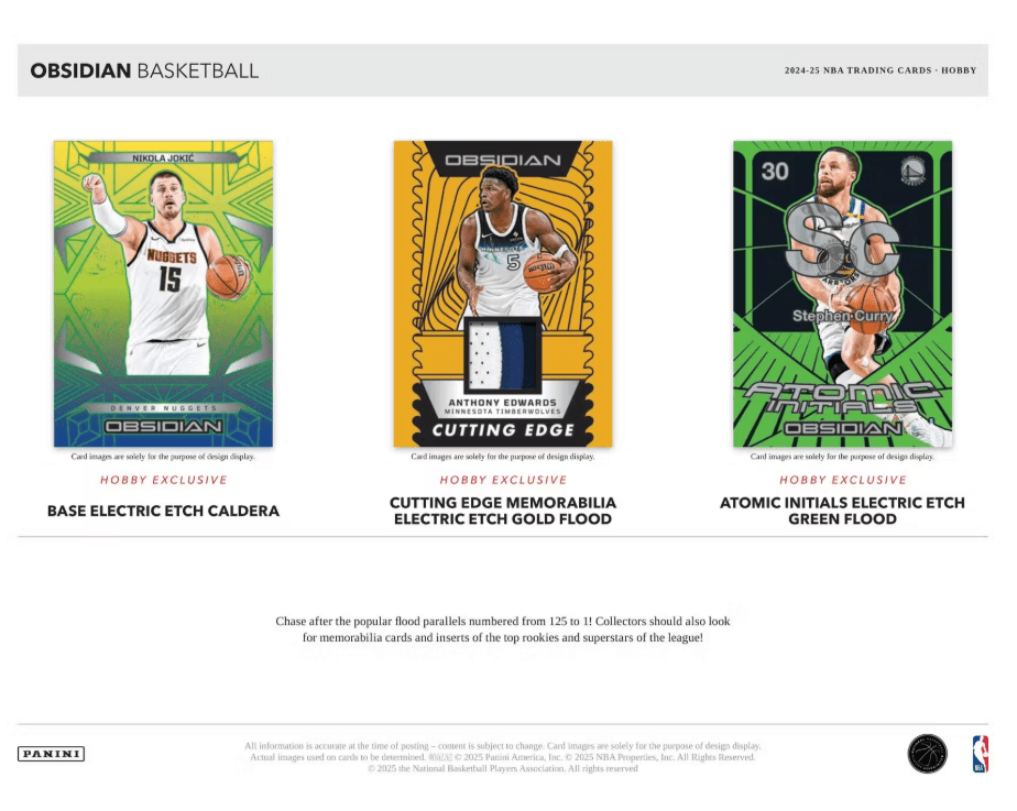 2024 - 25 Panini Obsidian Basketball Hobby Trading Cards - The Ballers Bank