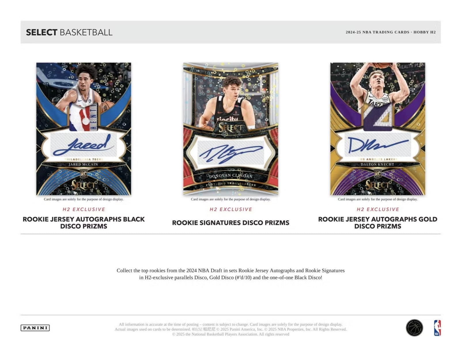 2024 - 25 Panini Select Basketball H2 Trading Cards - The Ballers Bank