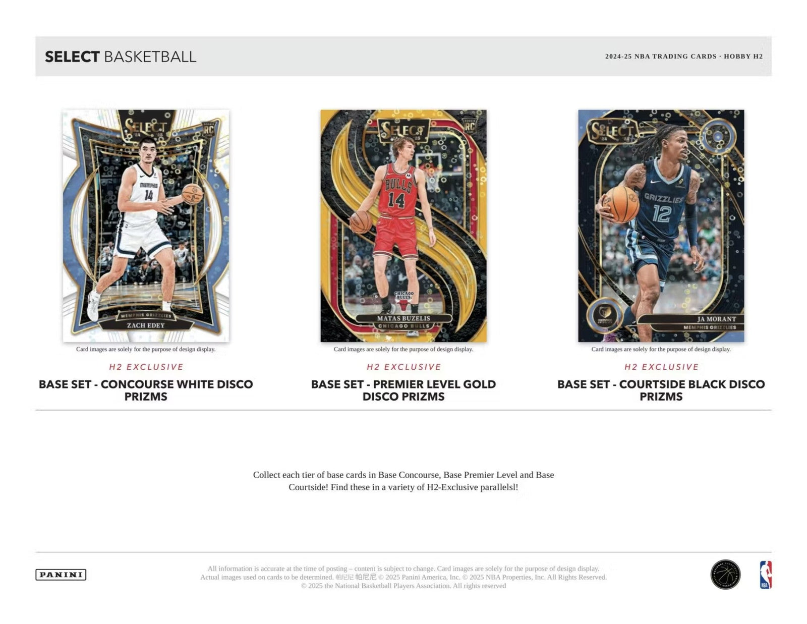 2024 - 25 Panini Select Basketball H2 Trading Cards - The Ballers Bank