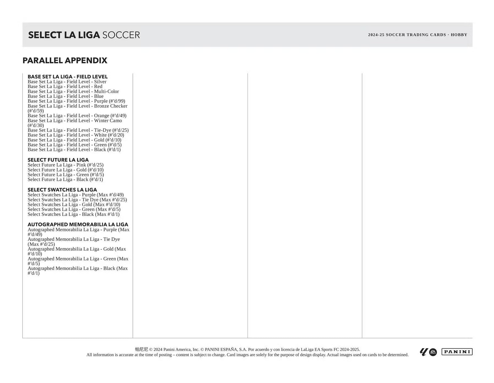 2024 - 25 Panini Select Soccer La Liga Hobby Trading Cards LV - The Ballers Bank
