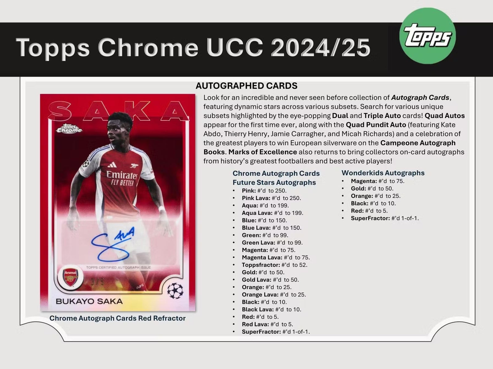 2024 - 25 Topps Chrome UEFA Club Competitions Soccer Hobby Trading Cards LV - The Ballers Bank