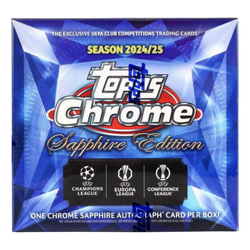 2024 - 25 Topps Chrome UEFA Club Competitions Soccer Sapphire Edition Trading Cards - The Ballers Bank