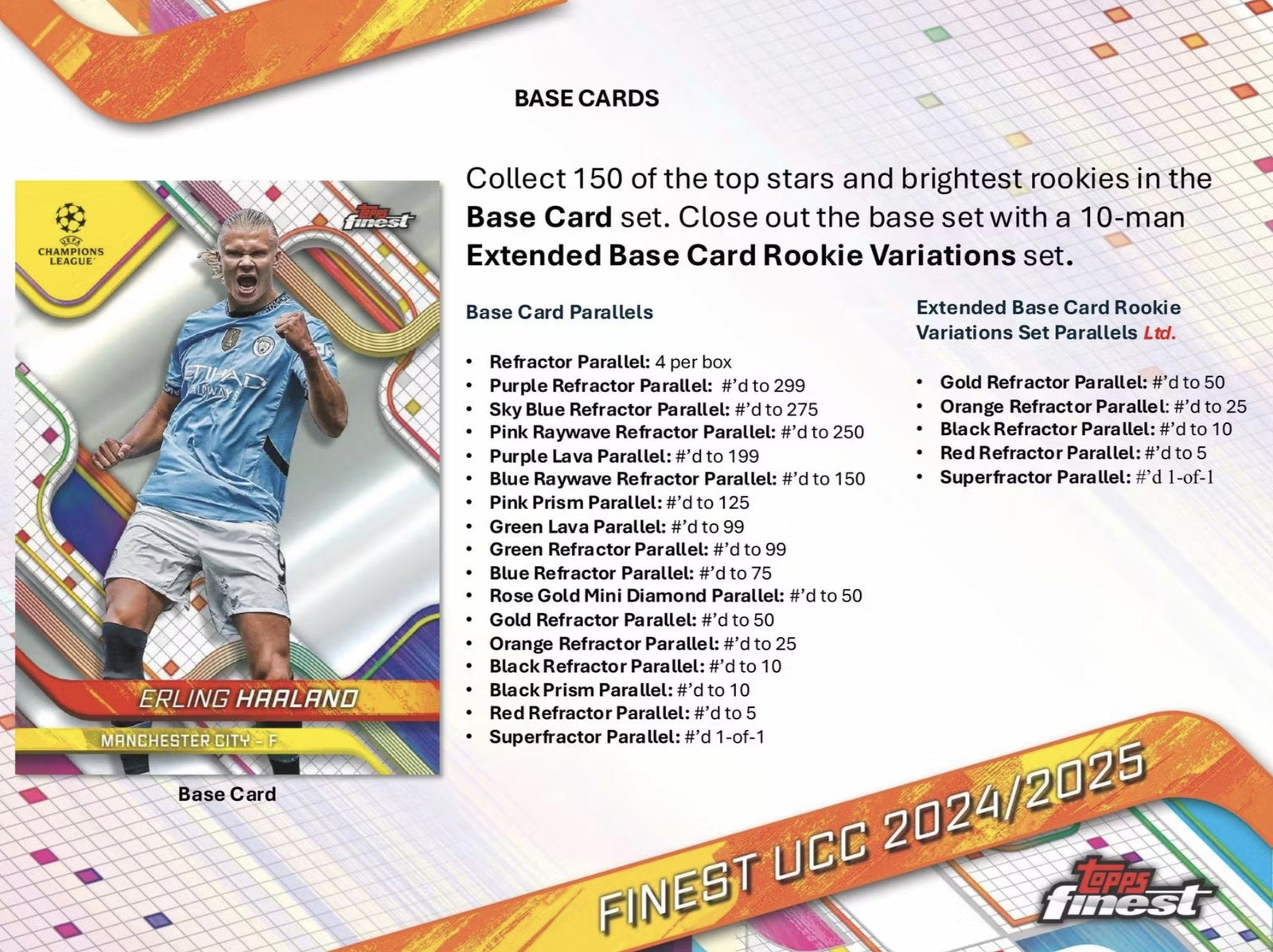 2024 - 25 Topps Finest UEFA Club Competitions Soccer Trading Cards - The Ballers Bank