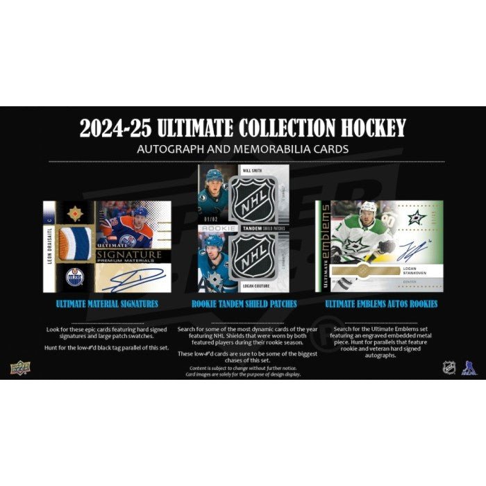2024 - 25 Upper Deck Ultimate Collection Hockey Hobby Trading Cards - The Ballers Bank