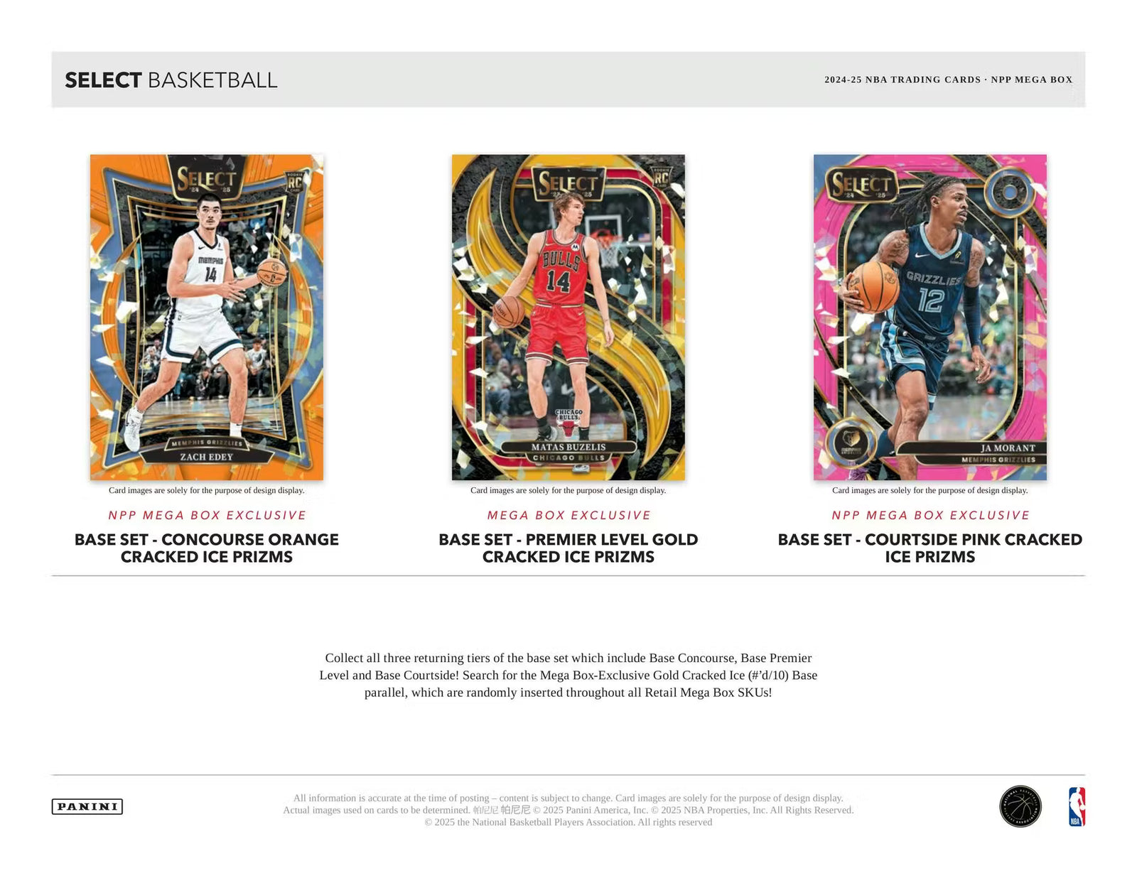 2024-25 Panini Select Basketball Mega Hobby Trading Cards