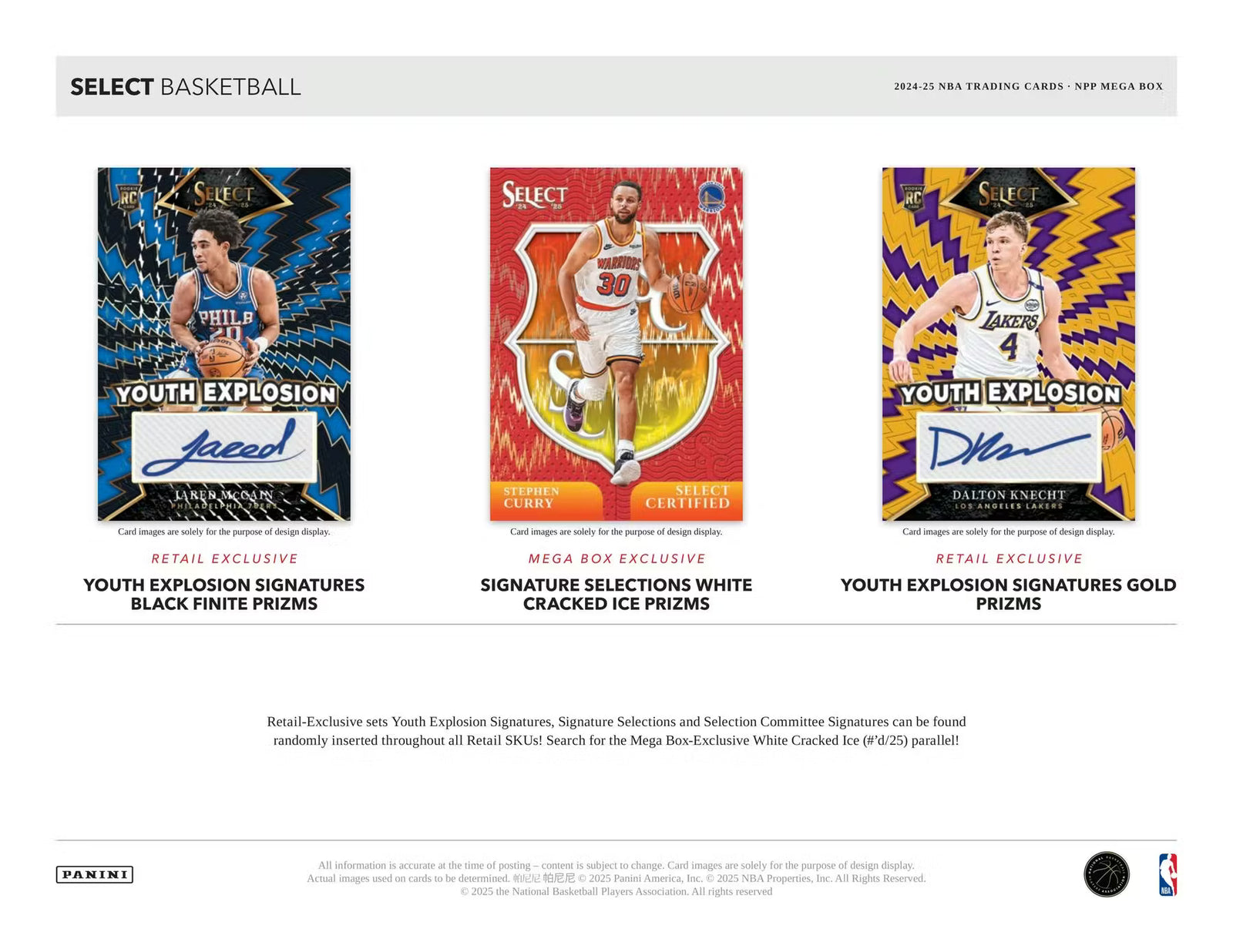 2024-25 Panini Select Basketball Mega Hobby Trading Cards