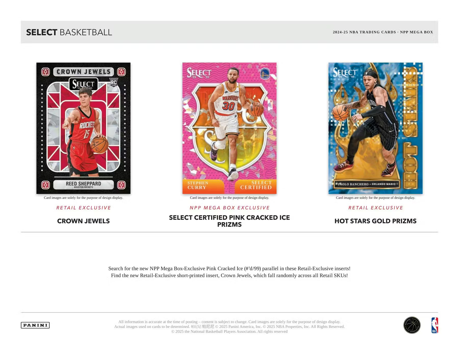 2024-25 Panini Select Basketball Mega Hobby Trading Cards