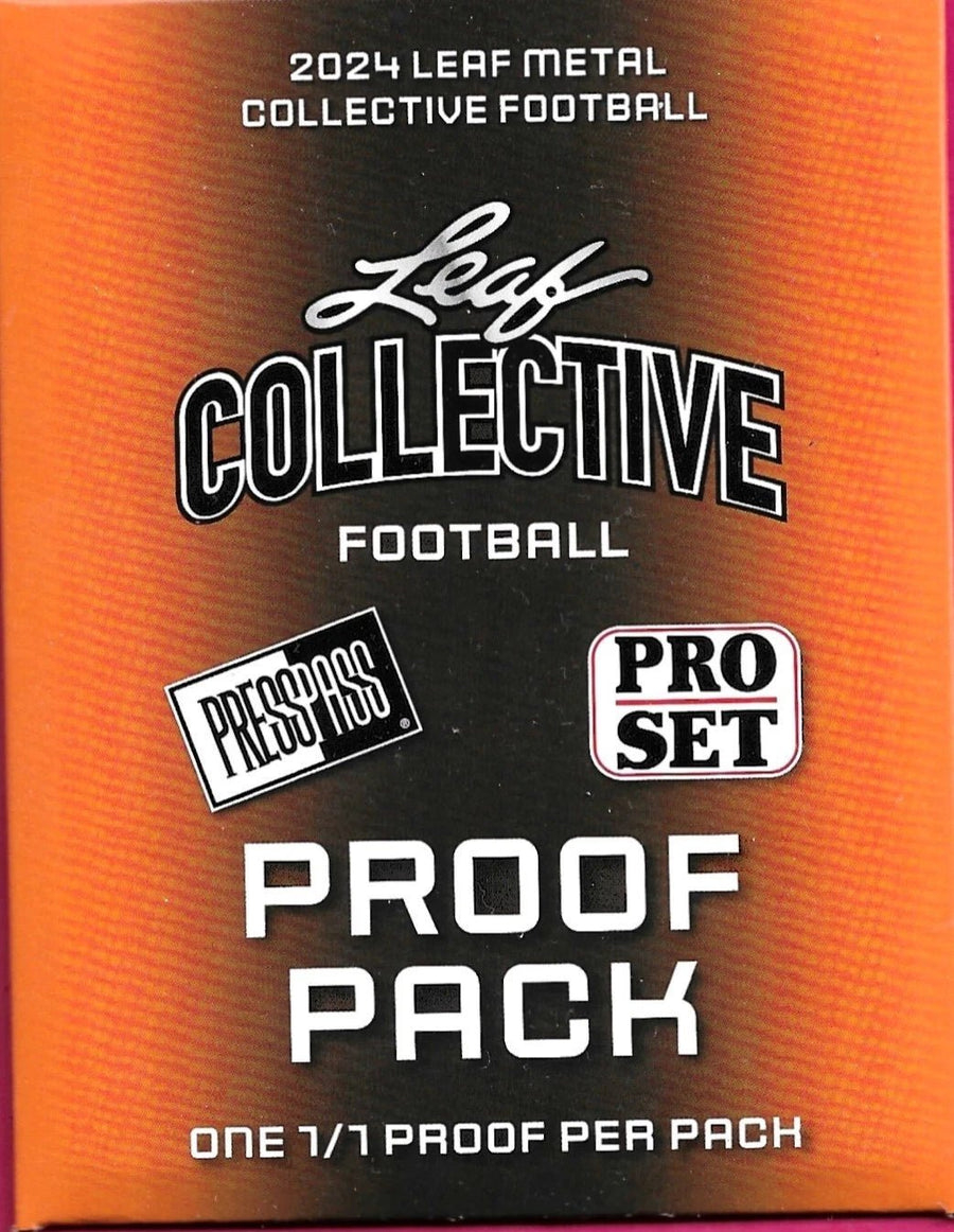 2024 Leaf Collective Pro Set Football Proof Pack Trading Cards - The Ballers Bank