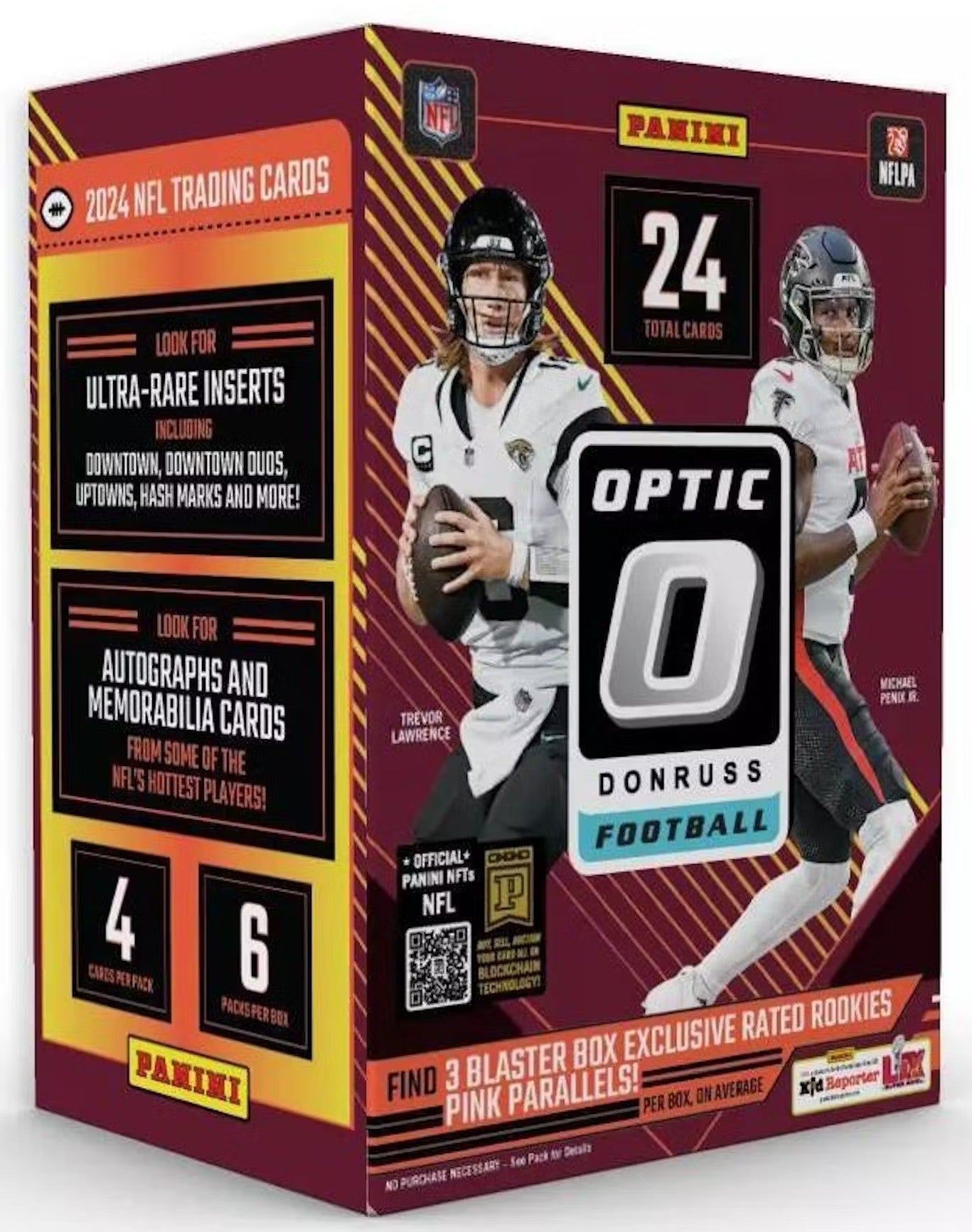 2024 Panini Donruss Optic Football Blaster Trading Cards LV - The Ballers Bank