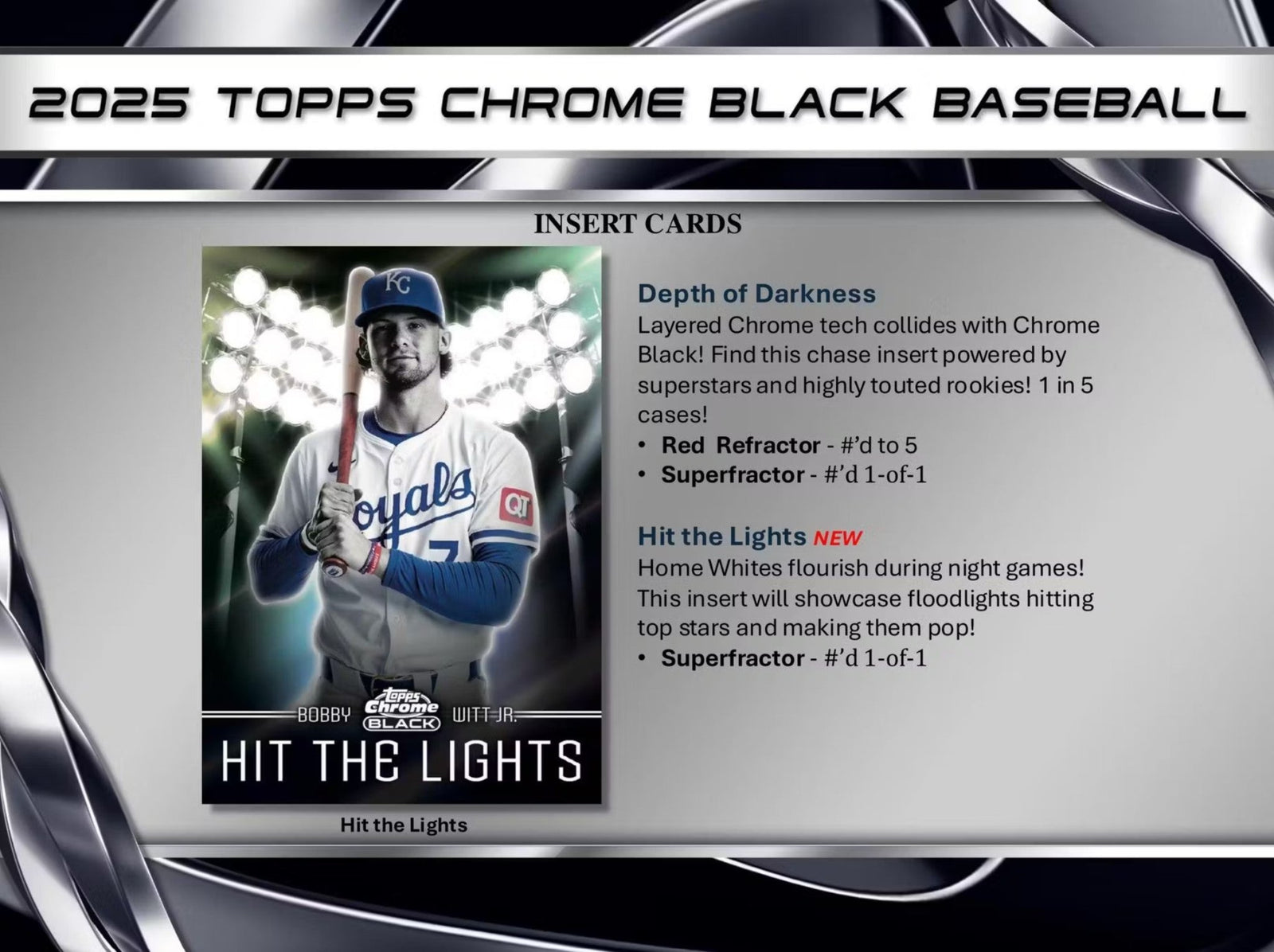 2024 Topps Chrome Black Baseball Hobby Trading Cards LV - The Ballers Bank
