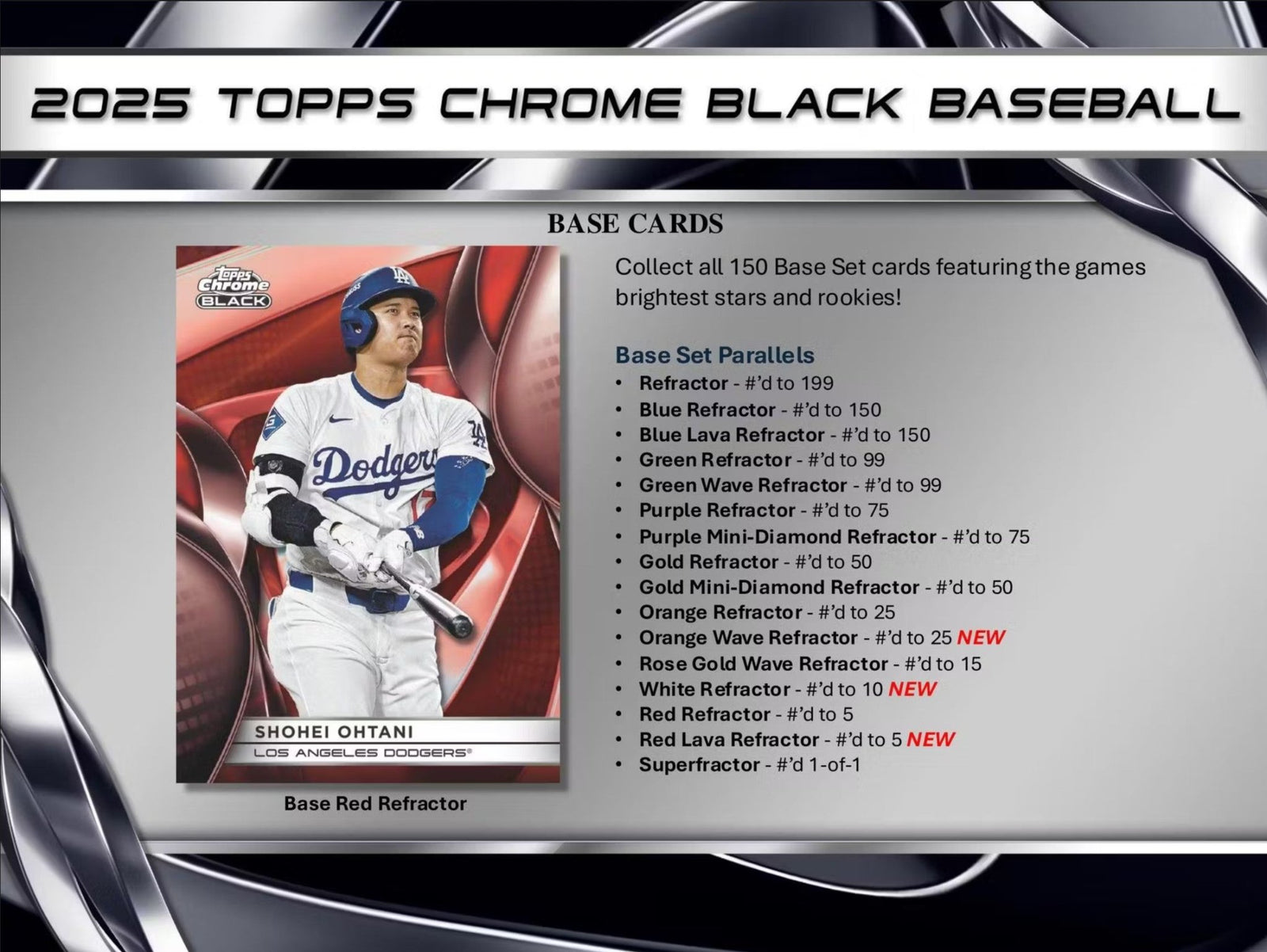 2024 Topps Chrome Black Baseball Hobby Trading Cards LV - The Ballers Bank