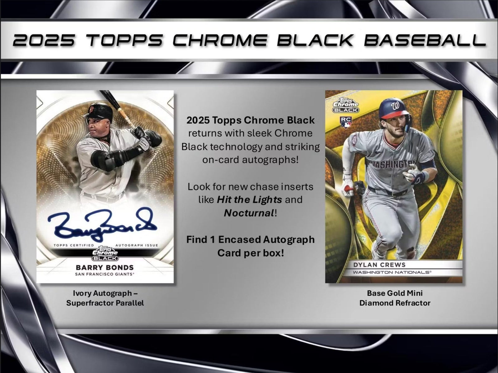 2024 Topps Chrome Black Baseball Hobby Trading Cards LV - The Ballers Bank