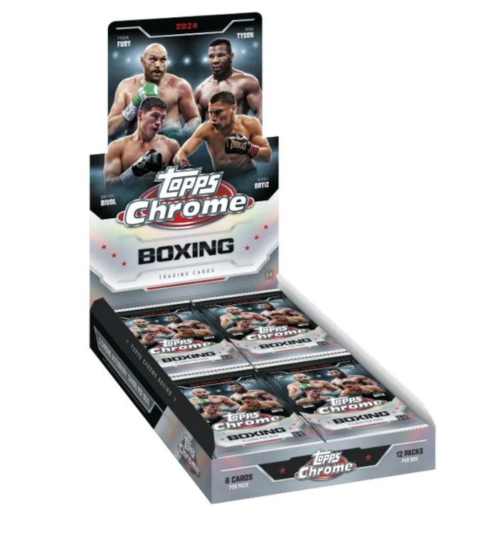 2024 Topps Chrome Boxing Hobby 12 Box Case (Ships Sealed Only)