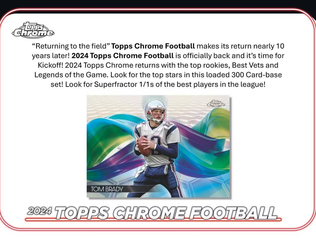 2024 Topps Chrome Football Hobby Trading Cards LV - The Ballers Bank