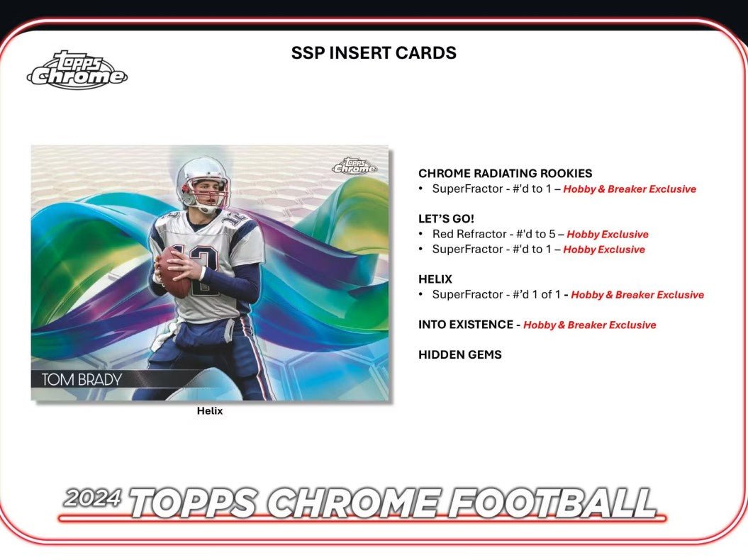2024 Topps Chrome Football Hobby Trading Cards LV - The Ballers Bank