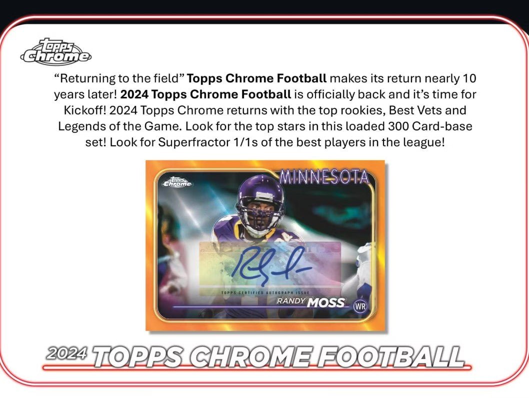 2024 Topps Chrome Football Mega Trading Cards LV - The Ballers Bank