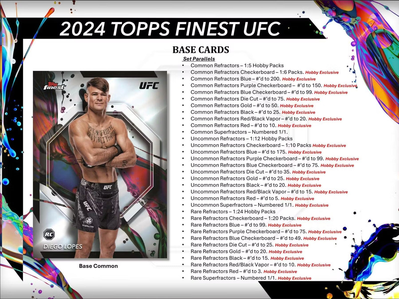 2024 Topps Finest UFC Hobby Trading Cards LV - The Ballers Bank