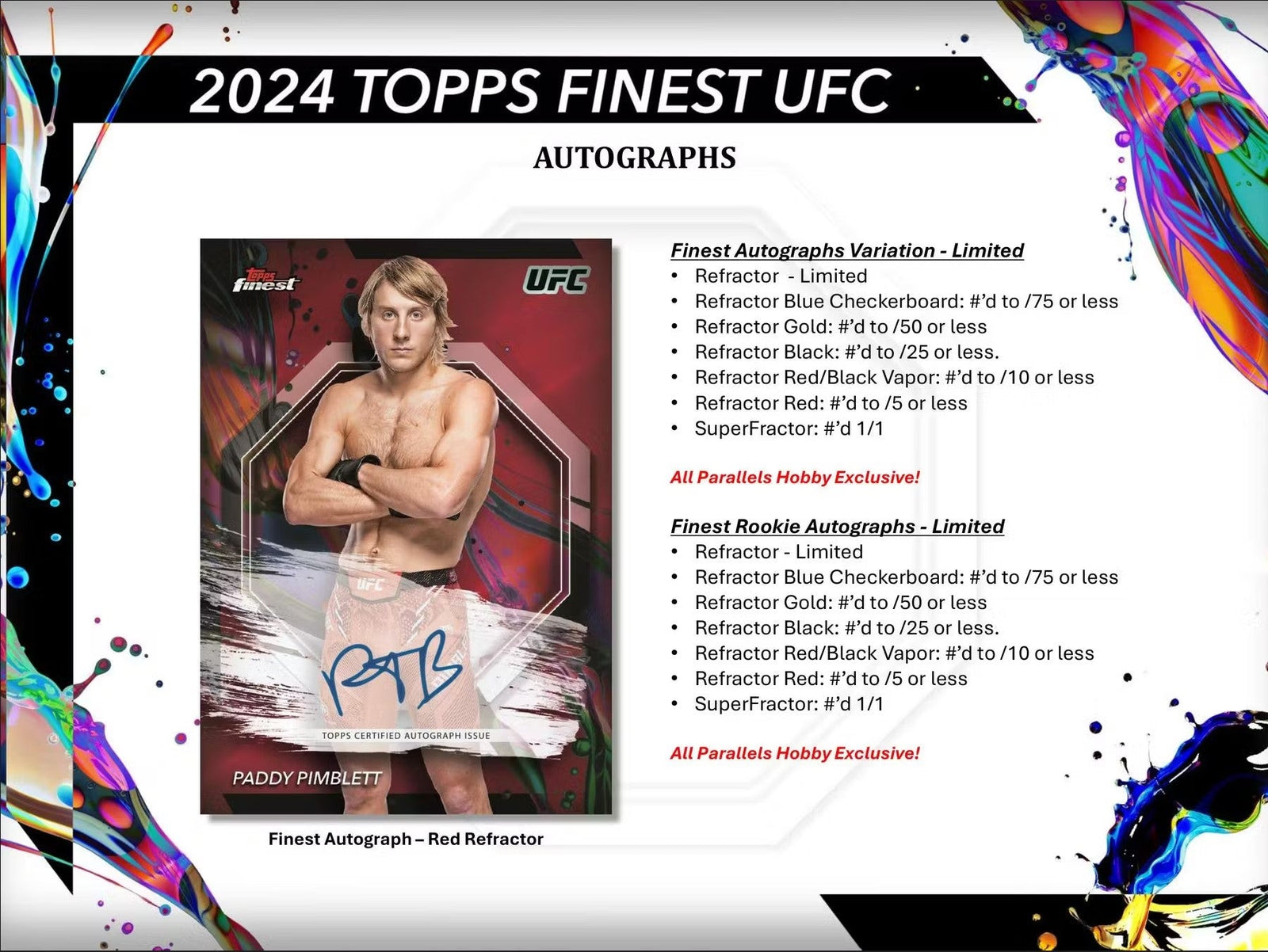 2024 Topps Finest UFC Hobby Trading Cards LV - The Ballers Bank