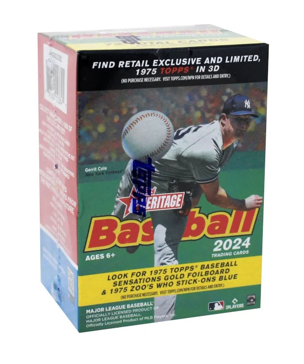 2024 Topps Heritage Baseball Blaster Box | 8 Packs (Ships Sealed Only)