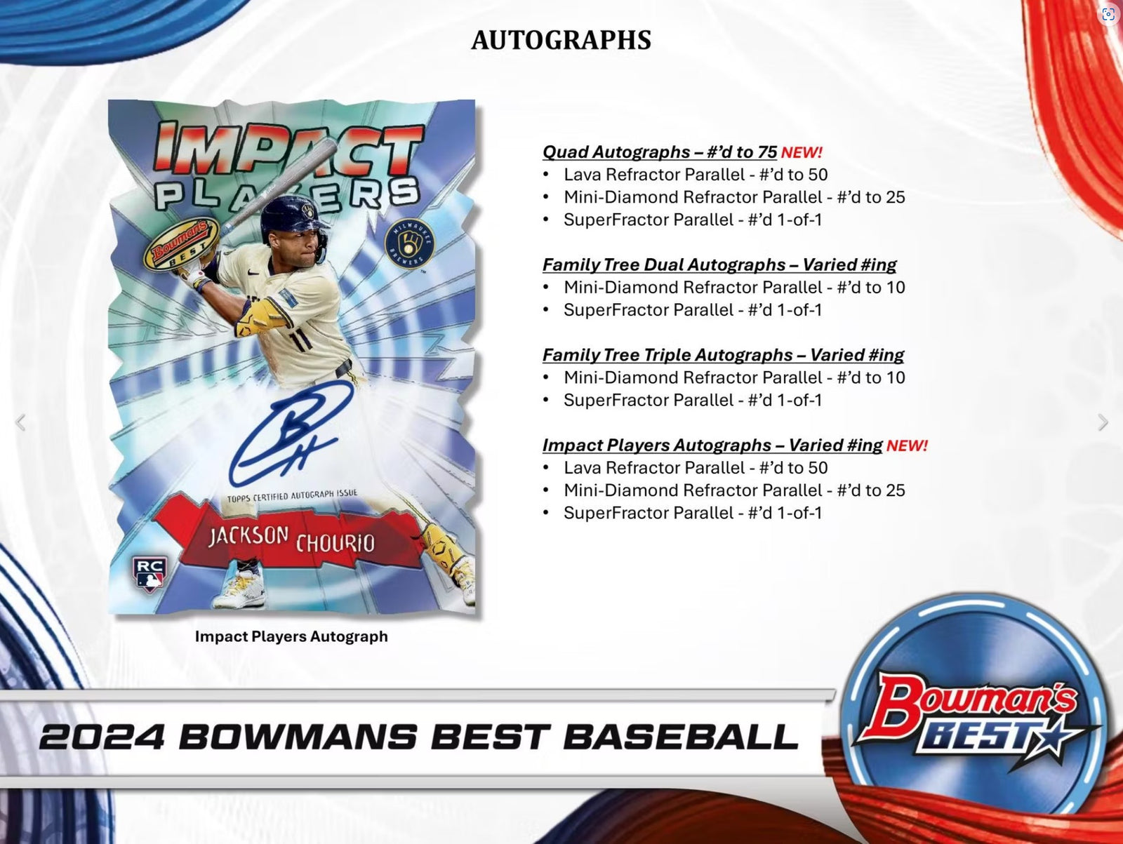 2024 Topps Bowman Best Baseball Hobby Trading Cards