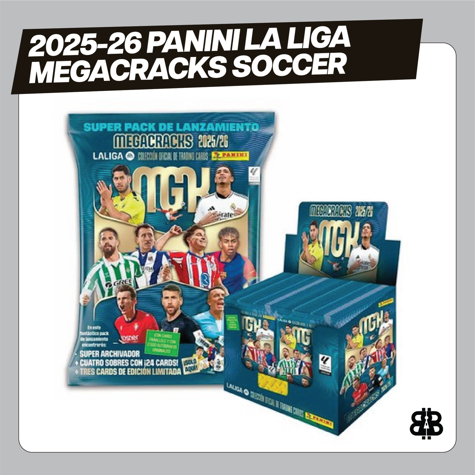 2025 - 26 Panini La Liga Megacracks Soccer Trading Cards LV - The Ballers Bank