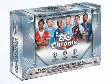 2025-26 Topps UEFA Club Competitions Chrome Soccer Delight Box (Ships Sealed Only)