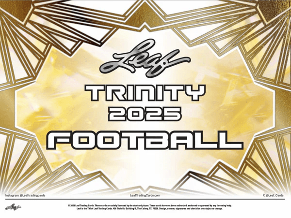 2025 Leaf Trinity Football Hobby Trading Cards - The Ballers Bank