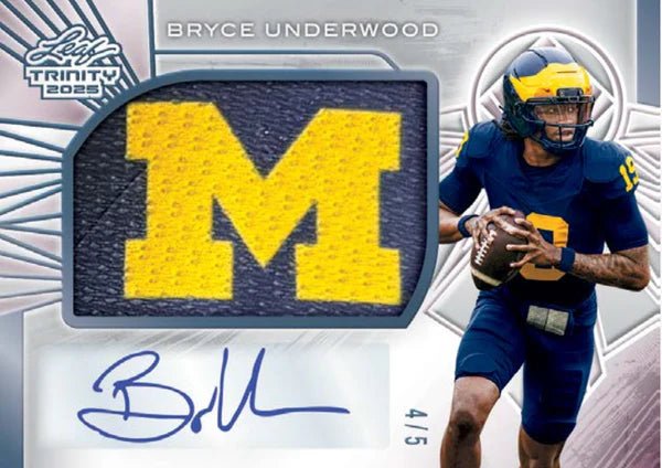 2025 Leaf Trinity Football Hobby Trading Cards - The Ballers Bank