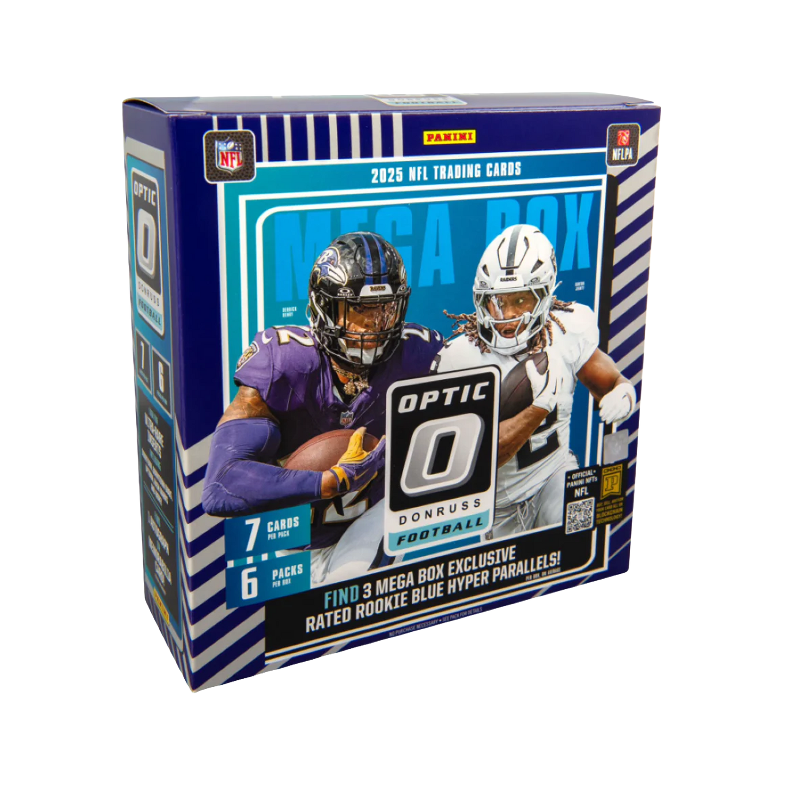 2025 Panini Donruss Optic Football Mega Trading Cards Blue Hyper LV - The Ballers Bank