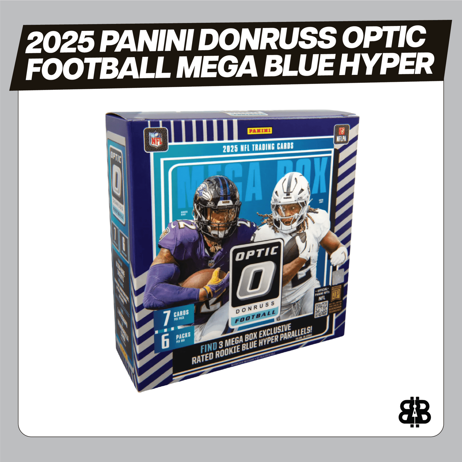 2025 Panini Donruss Optic Football Mega Trading Cards Blue Hyper LV - The Ballers Bank