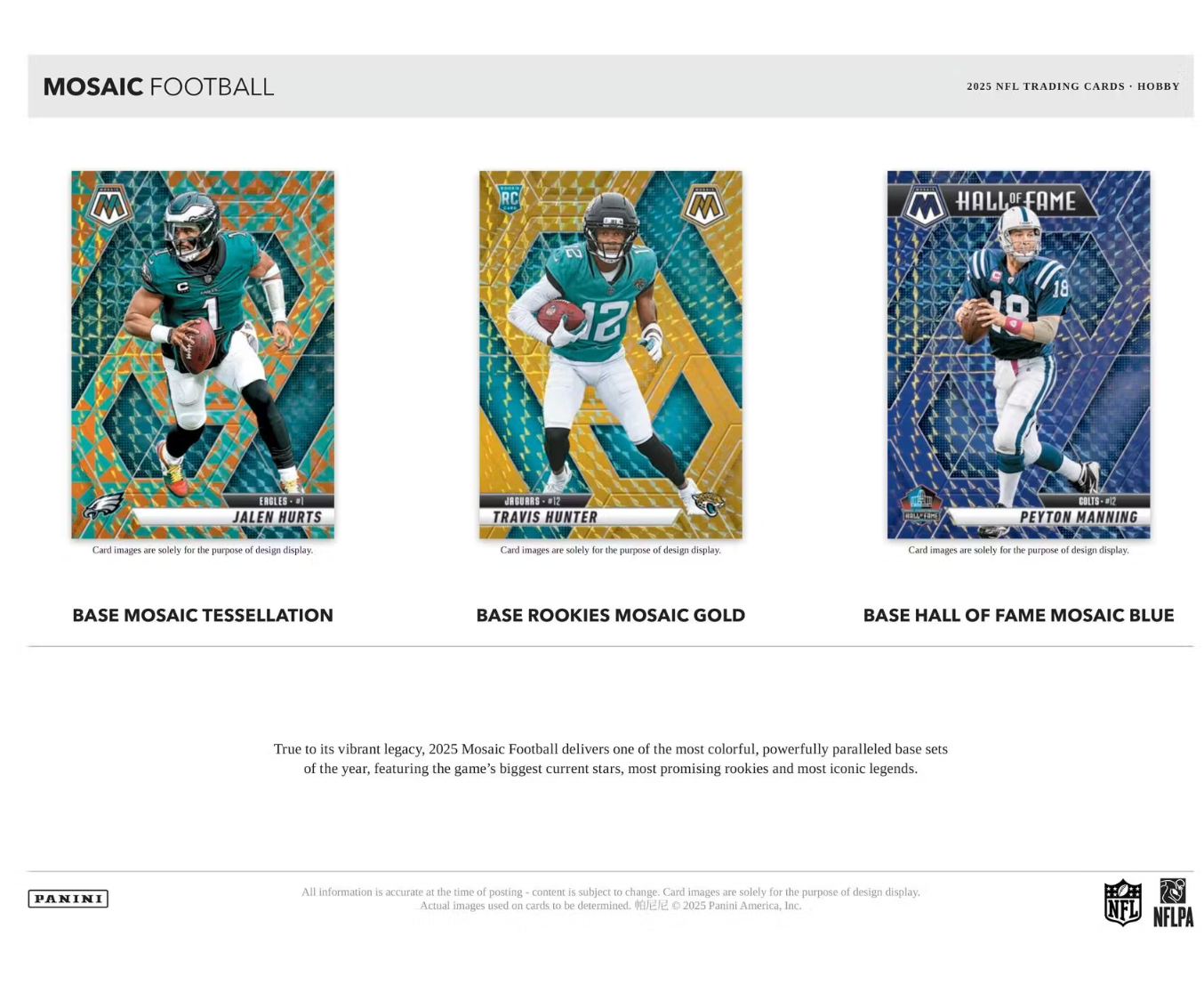 2025 Panini Mosaic Football Hobby Trading Cards - The Ballers Bank