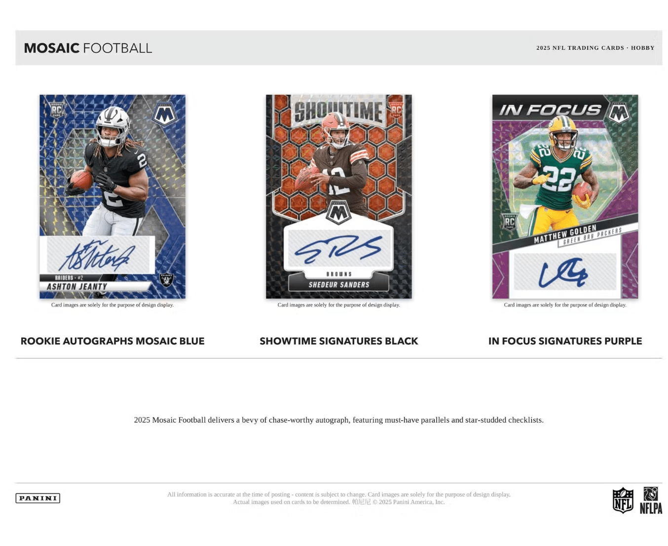 2025 Panini Mosaic Football Hobby Trading Cards - The Ballers Bank