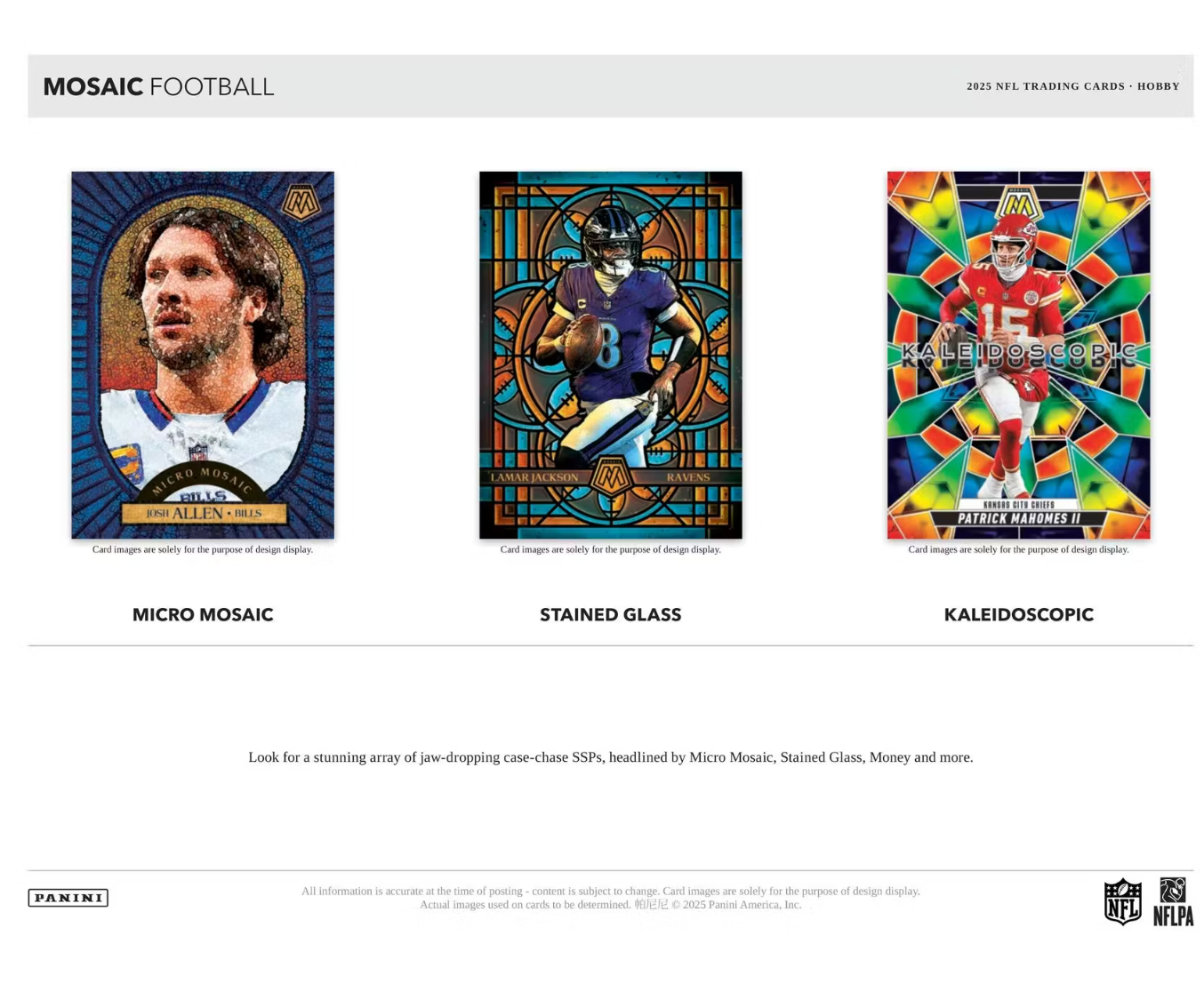 2025 Panini Mosaic Football Hobby Trading Cards - The Ballers Bank