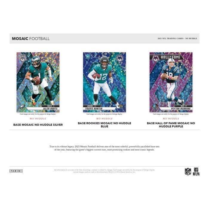2025 Panini Mosaic Football No Huddle Trading Cards - The Ballers Bank