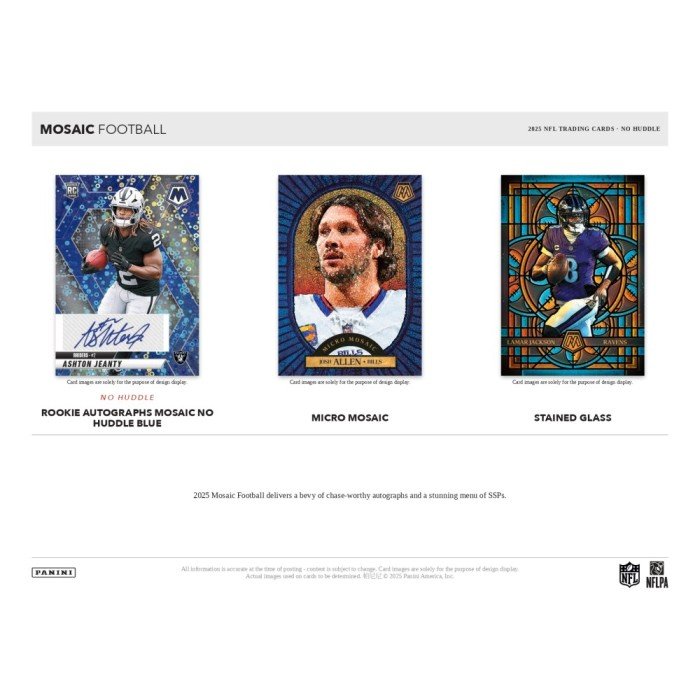 2025 Panini Mosaic Football No Huddle Trading Cards - The Ballers Bank