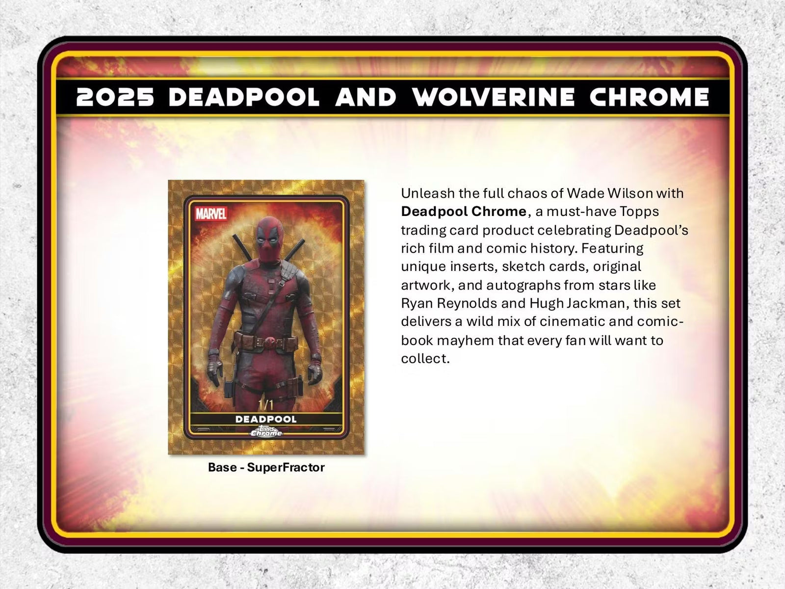 2025 Topps Deadpool Chrome Hobby Trading Cards - The Ballers Bank