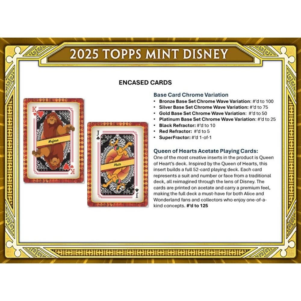 2025 Topps Mint Disney Hobby Trading Cards - The Ballers Bank