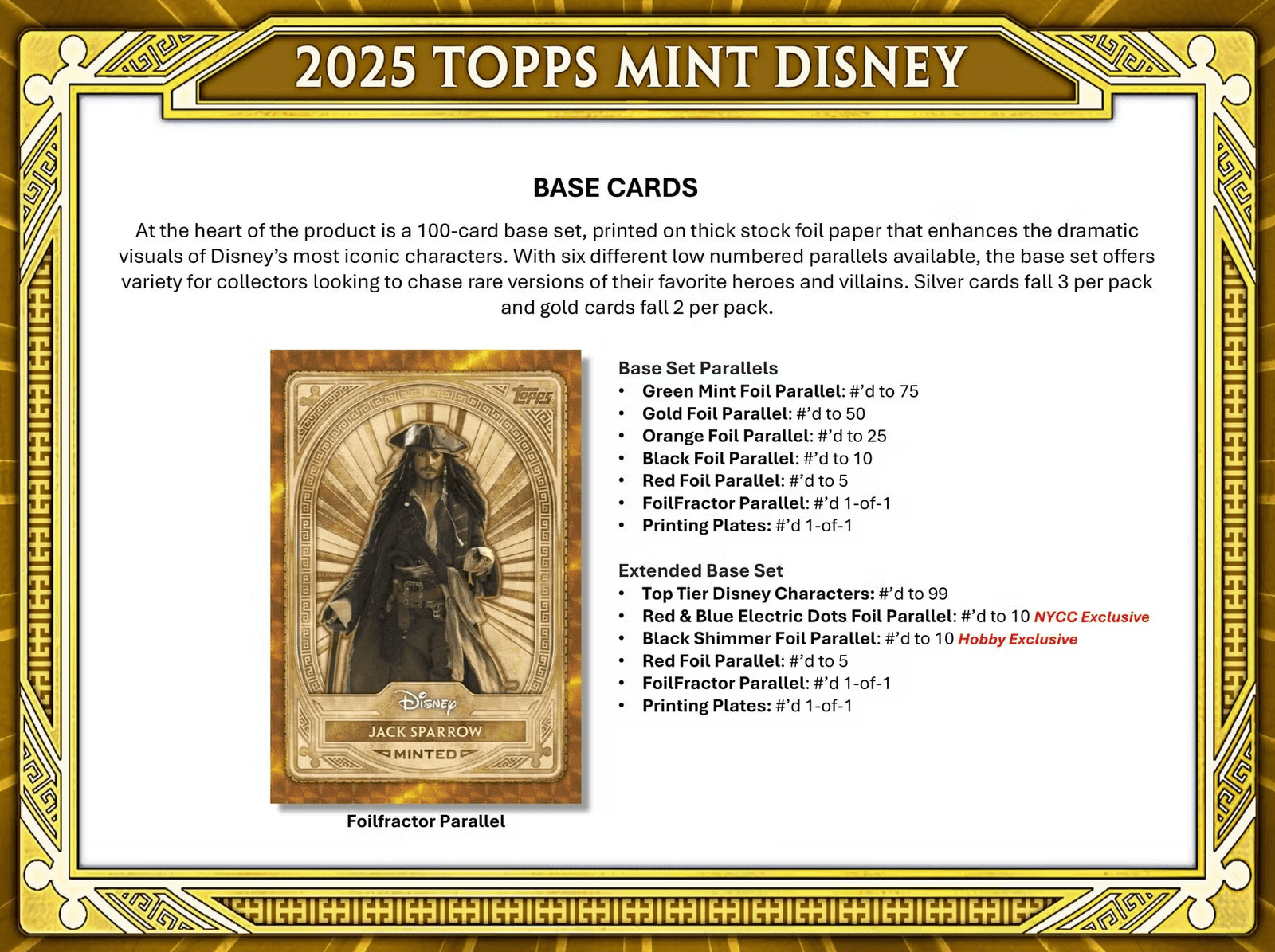 2025 Topps Mint Disney Hobby Trading Cards - The Ballers Bank